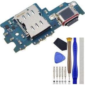 USB Type-C USA Version USB Charger Port Replacement for Samsung Galaxy S21 FE 5G SM-G990U with Microphone Nano-SIM Card Tray