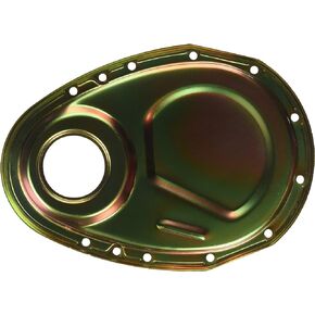 Milodon 65501 Gold Zinc Plated Timing Cover for Small Block Chevy