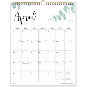 2024-2025 Monthly Wall Calendar, Runs from Now to Jun 2025,12 x 15 Inches, Twin-Wire Binding, Perfect for Organizing & Planning
