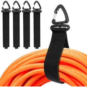 Extension Cord Holder Organizer 4 Pack Extension Cord Hanger for Garage Organization and Shed Storage, 16 inches Long, Heavy Duty Storage Strap for Extension Cord