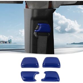 Voodonala for Jeep Wrangler JK JKU Seat Safety Belt Buckle Cover Trim Compatible with Jeep Wrangler JK JKU 2007-2018 (Baby Blue)