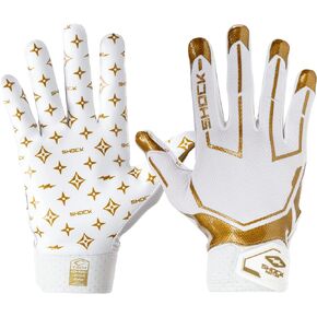 Shock Doctor Showtime Receiver Glove, White/Gold Lux M