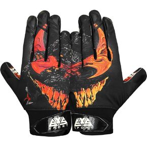 Exotic Sports Youth Football Gloves American Wide Receiver Football Gloves for Adult Men Women and Boys with Super Sticky Silicone Grip Palms Ultimate Performance Booster Football Gloves