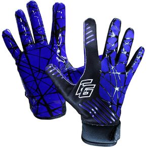 Football Gloves - Tacky Grip Skin Tight Adult Football Gloves - Enhanced Performance Football Gloves Men - Pro Elite Super Sticky Receiver Football Gloves - Adult Sizes
