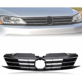 MotorFansClub Front Grill Fit for Volkswagen VW Jetta MK6 2015 2016 2017 Insert Bumper Upper Center Grille