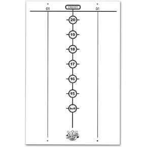Dart World Large Dry Erase Dart Scoreboard - Reusable Whiteboard Score Tracker for Dart Games, Easy-to-Clean, Great for Dartboard Scorekeeping, Tracking Wins and Losses in Steel Tip - Large