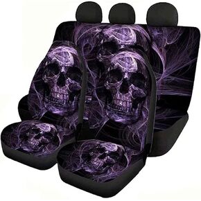 Cool Wolf Car Seat Cover Backrest Seat Protector Full Set of 4pcs Universal Car Interior Decorative for Women Ladies Gifts Fit Most Car,Truck,SUV,Van 4Pack Blue