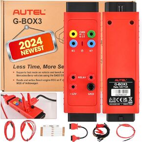 Autel 2024 G-BOX3 Accessory Tool, Upgraded of Gbox2, Gbox3 Key Programming Adapter for Mercedes-Benz/for BMW, Writing Boot Mode Bench Method, Works W/MaxiIM IM508(S) + XP400, IM608 PRO II, IM608S II
