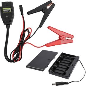 MR CARTOOL E60 OBD II Vehicle ECU Emergency Power Supply Cable Memory Saver 12V with Battery Box