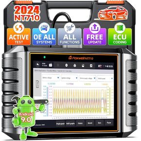 FOXWELL NT710 fit for BMW Full System Diagnostic Tool Bi-Directional OBD2 Scanner fit for BMW Mini Engine ABS SRS Code Reader with All Services Battery Registration ECU Coding Injector Oil EPB Reset