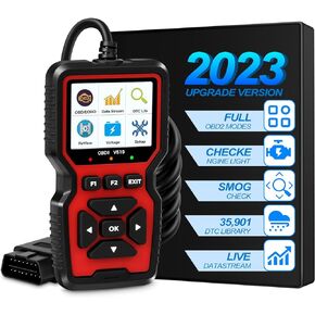 OBD2 Scanner Diagnostic Tool, Professional Auto Check Engine Code Reader with Reset & Mode 6 & Mode 8 & 35,901 DTCs, Enhanced OBDII/EOBD Car Diagnostic Scan Tool for All Vehicles After 1996