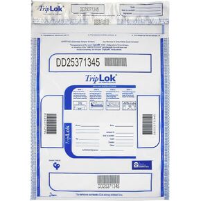 ControlTek TripLok 12" x 16", Clear, 100 Bags, Tamper-Evident Deposit Bags for Cash Handling & Valuables, Moisture, Heat and Cold Sensitive Ink, Tear-off receipt + Large Barcodes 585040