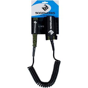 Boardworks Ankle Surf and SUP Leash | Premium Standup Paddleboard Leash | Surfboard Leash with 5mm - 9mm Urethane Cord | 6' - 11'