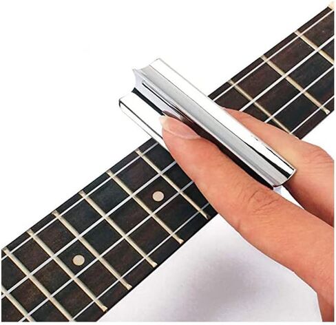 غيتار كهربائي هاواي من الفولاذ المقاوم للصدأ، جيتار باس، شريط منزلق، لون فضي (فضي) in Kuwait