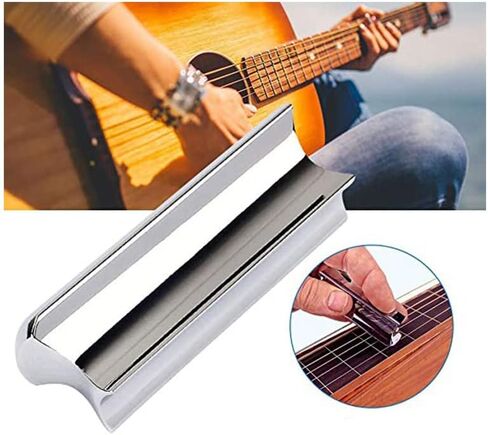 غيتار كهربائي هاواي من الفولاذ المقاوم للصدأ، جيتار باس، شريط منزلق، لون فضي (فضي) in Kuwait