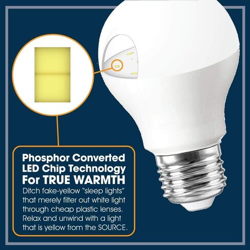 Miracle LED 9W Sleep Study Blue Light Blocking Bulb to Aid Unwinding and Relaxation for Bedtime, Amber Glow in Kuwait