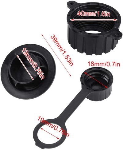Akozon Gas Can Parts Kit Spout Screw Cap Stopper Cap Rear Vent Gasket Tether Cap(#1) in Saudi Arabia