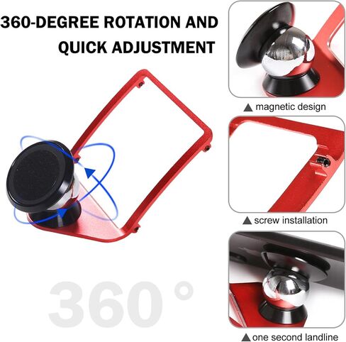 LLKUANG لسيارات BMW 3 4 Series M3 M4 F30 F31 F32 F33 F34 F36 F80 F82 F83 حامل الهاتف الخلوي الدوار 360 درجة حامل الهاتف المحمول أسود (مغناطيس) (أسود) in Saudi Arabia