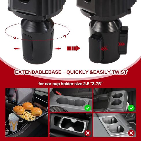 حامل أكواب السيارة قابل للحمل، حامل أكواب المشروبات المتوسع لحامل أكواب السيارة، حامل الهاتف، صينية طعام السيارة لتناول الطعام لجميع الأغراض، حامل أكواب السيارة للشاحنة، الوجبات الخفيفة، منظم فرنسي، ملحقات رحلة الطريق in Kuwait