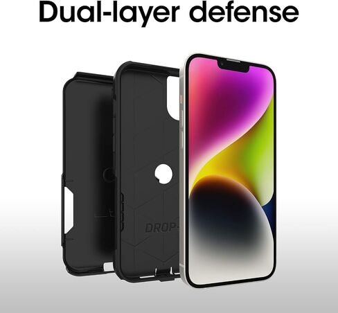 OtterBox iPhone 14 Plus Bundle: Commuter Series case (Don't Be Blue) & Alpha Glass Antimicrobial Screen Protector in Saudi Arabia