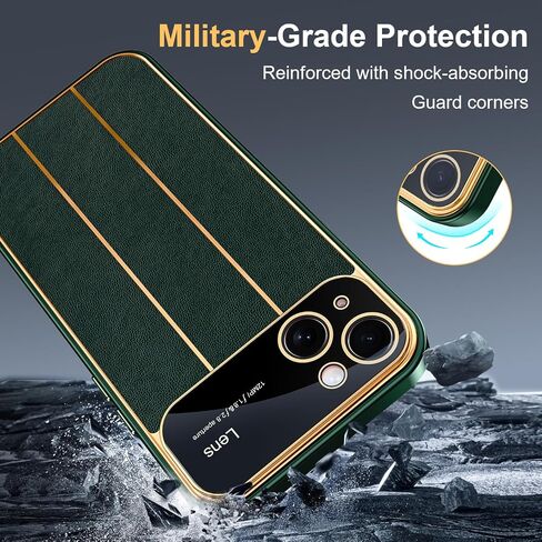 حافظة Lamcase لهاتف iPhone 14 مع واقي عدسة الكاميرا، غطاء حماية من الجلد النحيف لكامل الجسم من السقوط للنساء والفتيات والرجال، أرجواني in Saudi Arabia