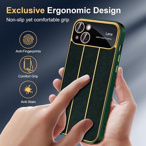 حافظة Lamcase لهاتف iPhone 14 مع واقي عدسة الكاميرا، غطاء حماية من الجلد النحيف لكامل الجسم من السقوط للنساء والفتيات والرجال، أرجواني in Saudi Arabia