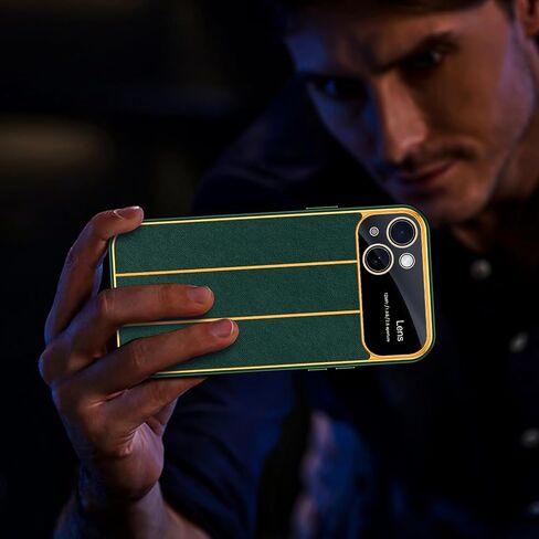 حافظة Lamcase لهاتف iPhone 14 مع واقي عدسة الكاميرا، غطاء حماية من الجلد النحيف لكامل الجسم من السقوط للنساء والفتيات والرجال، أرجواني in Saudi Arabia