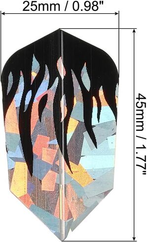 PATIKIL Slim Dart Flights، 5 قطع من ملحقات رمي ​​السهام بتصميم فريد من نوعه PET لرمي السهام ذات الأطراف الفولاذية والسهام ذات الأطراف الناعمة، لون أسود فضي in Kuwait