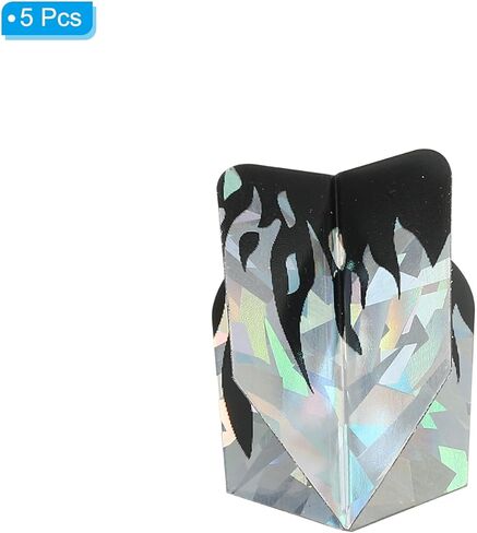 PATIKIL Slim Dart Flights، 5 قطع من ملحقات رمي ​​السهام بتصميم فريد من نوعه PET لرمي السهام ذات الأطراف الفولاذية والسهام ذات الأطراف الناعمة، لون أسود فضي in Kuwait