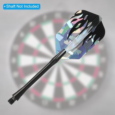 PATIKIL Slim Dart Flights، 5 قطع من ملحقات رمي ​​السهام بتصميم فريد من نوعه PET لرمي السهام ذات الأطراف الفولاذية والسهام ذات الأطراف الناعمة، لون أسود فضي in Kuwait