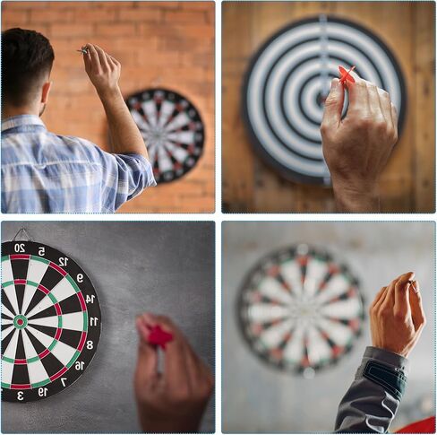 PATIKIL Slim Dart Flights، 5 قطع من ملحقات رمي ​​السهام بتصميم فريد من نوعه PET لرمي السهام ذات الأطراف الفولاذية والسهام ذات الأطراف الناعمة، لون أسود فضي in Kuwait