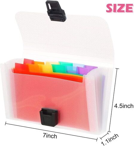 3 Pack Accordion File Organizer with 13 Pocket, Expandable Portable Folder, A6 Plastic Wallet for Cards, Coupons, Receipt, Tax Item, Vouchers, Busines in Saudi Arabia