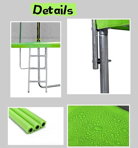 Evedy 12FT/14FT/15FT/16FT/8x14 Ft Trampoline,Outdoor Trampoline with Enclosure Net and Ladder,Recreational Trampoline for Kids and Adults in Saudi Arabia