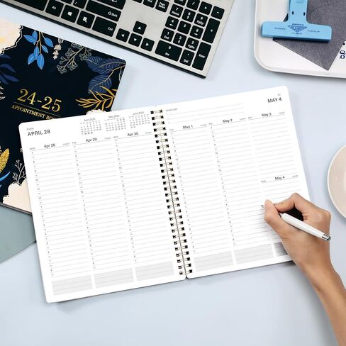 2024-2025 Appointment Book - Weekly Appointment Book 2024-2025, Jul 2024 - Jun 2025, 2024-2025 Planner, 8" x 10", Daily/Hourly Planner 2024-2025 wtih Tabs, Half Hour (30 Mins) Interval, Lay-Flat in Saudi Arabia