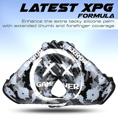 Game Over Football Gloves - Youth & Adult Football Receiver Gloves - Tacky Grip Skin Tight Premium Gloves in Saudi Arabia