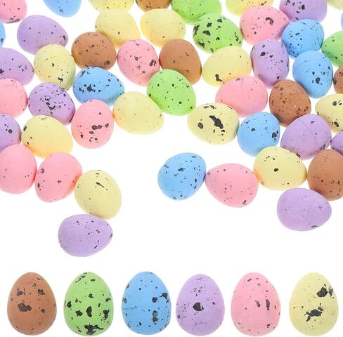 Cabilock Foam Easter Eggs Speckled Eggs: 200pcs Colorful Eggs Decorative Pastel Easter Eggs for DIY Easter Wreath Centerpiece Bowl Basket Fillers Party Favor in Saudi Arabia