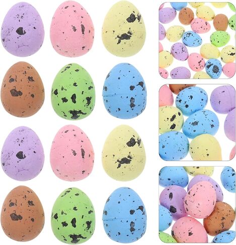 Cabilock Foam Easter Eggs Speckled Eggs: 200pcs Colorful Eggs Decorative Pastel Easter Eggs for DIY Easter Wreath Centerpiece Bowl Basket Fillers Party Favor in Saudi Arabia
