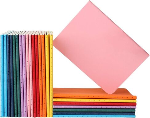 EUSOAR Blank Notebook, 24 Pack Mixed Colorful A6 3.9" x 5.5" 60 Pages Notebook Unlined, Travel Journal Notebook Notepad Set Bulk, Students Office Writing Diary, Subject Memo Scratch in Kuwait