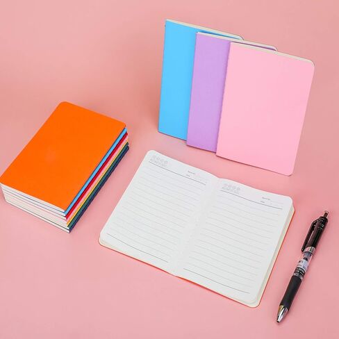 EUSOAR Blank Notebook, 24 Pack Mixed Colorful A6 3.9" x 5.5" 60 Pages Notebook Unlined, Travel Journal Notebook Notepad Set Bulk, Students Office Writing Diary, Subject Memo Scratch in Kuwait