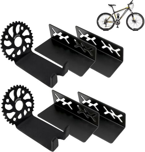 Heavy Duty Bike Wall Mount, Stainless Steel, 1 Pack, Black in Saudi Arabia