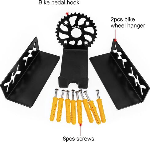 Heavy Duty Bike Wall Mount, Stainless Steel, 1 Pack, Black in Saudi Arabia