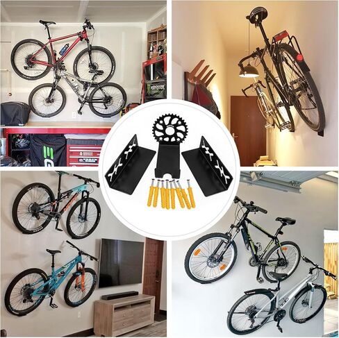 Heavy Duty Bike Wall Mount, Stainless Steel, 1 Pack, Black in Saudi Arabia