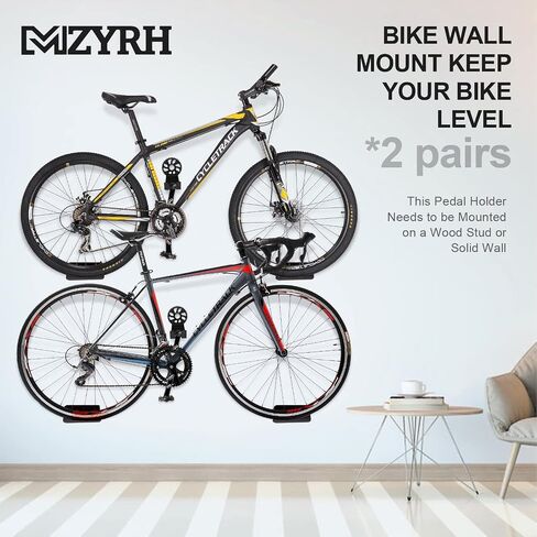 Heavy Duty Bike Wall Mount, Stainless Steel, 1 Pack, Black in Saudi Arabia