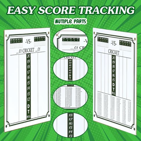2 Pcs Double Sided Dart Scoreboard with 4 Magnetic Dry Erase Pens Dry Erase Darts Scoreboard Cricket Scoreboard for Dart Games in Saudi Arabia