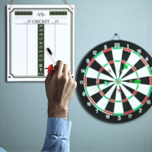 2 Pcs Double Sided Dart Scoreboard with 4 Magnetic Dry Erase Pens Dry Erase Darts Scoreboard Cricket Scoreboard for Dart Games in Saudi Arabia