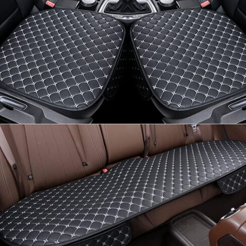 تشتمل الأغطية السفلية لمقعد السيارة المصنوعة من جلد البولي يوريثان على زوج واحد من وسادة مقعد السائق الأمامي وغطاء مقعد خلفي واحد خط أحمر على خلفية سوداء in Kuwait