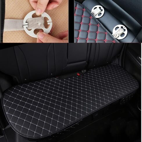 تشتمل الأغطية السفلية لمقعد السيارة المصنوعة من جلد البولي يوريثان على زوج واحد من وسادة مقعد السائق الأمامي وغطاء مقعد خلفي واحد خط أحمر على خلفية سوداء in Kuwait