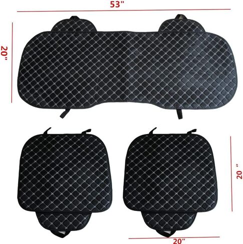 تشتمل الأغطية السفلية لمقعد السيارة المصنوعة من جلد البولي يوريثان على زوج واحد من وسادة مقعد السائق الأمامي وغطاء مقعد خلفي واحد خط أحمر على خلفية سوداء in Kuwait