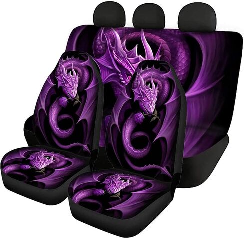Cool Wolf Car Seat Cover Backrest Seat Protector Full Set of 4pcs Universal Car Interior Decorative for Women Ladies Gifts Fit Most Car,Truck,SUV,Van 4Pack Blue in Saudi Arabia