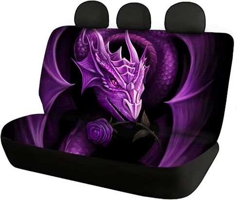 Cool Wolf Car Seat Cover Backrest Seat Protector Full Set of 4pcs Universal Car Interior Decorative for Women Ladies Gifts Fit Most Car,Truck,SUV,Van 4Pack Blue in Saudi Arabia